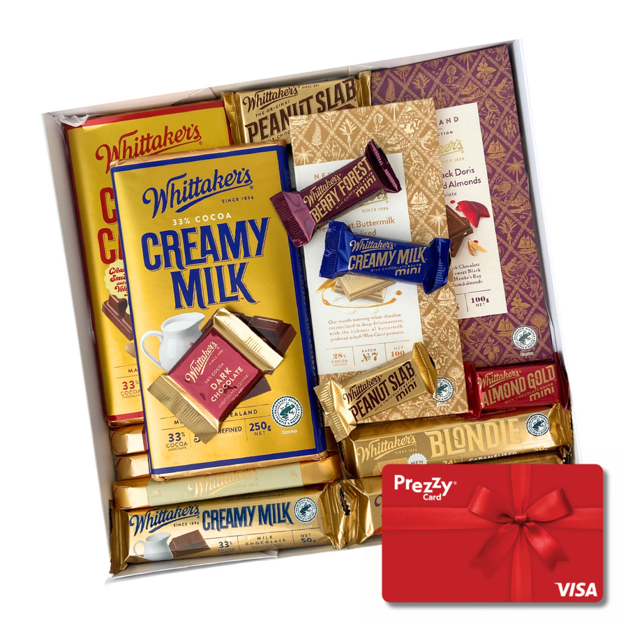 Whittaker's Lover's Chocolate Gift Box with Visa Prezzy Card | Delivered NZ Wide | Celebration Box