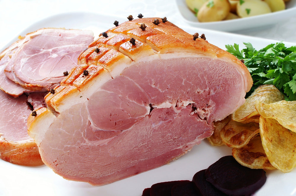 Champagne Christmas Ham - Half- Beautiful selection of fresh cut meat delivered overnight by your favourite online butcher - The Meat Box, We specialise in delivering the best cuts straight to your door across New Zealand. | Meat Delivery | NZ Online Meat