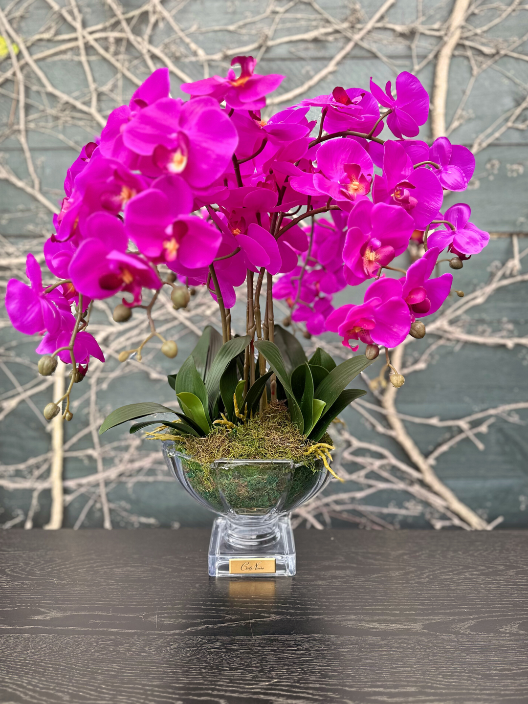 Cote Noire - Centrepiece Tall purple orchids
